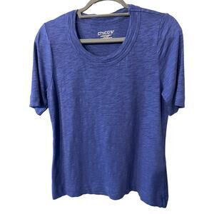Chico’s Cotton Modal Blend T-Shirt Size 1 Medium Soft Lightweight Casual Tee